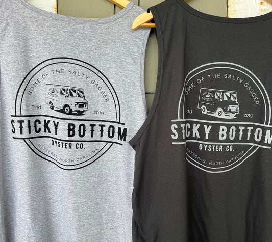 Oyster truck vintage logo tanks